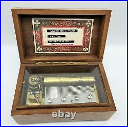 Thorens Switzerland AL350 Three Song Music Box- Walnut/Swiss Shield Box Vintage