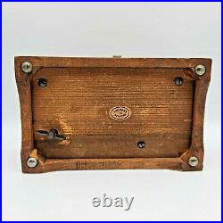 Thorens Switzerland AL350 Three Song Music Box- Walnut/Swiss Shield Box Vintage
