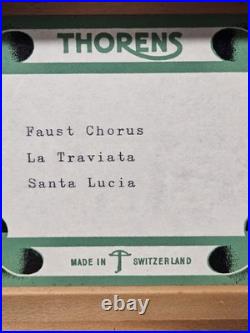 Thorens Vintage Swiss Music Box 3 Song 4x5.1/2x2.1/2