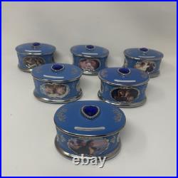 Titanic Heirloom Porcelain Music Box Collection Lot Of 6 Vintage 1999