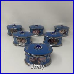 Titanic Heirloom Porcelain Music Box Collection Lot Of 6 Vintage 1999