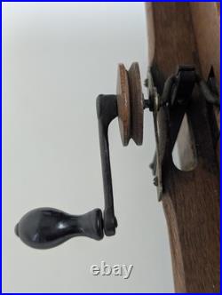 Title Antique Wood Tabletop Hand Crank Roller Organ Organette No Cobs As Is