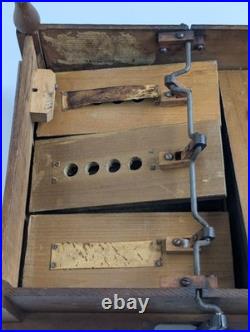 Title Antique Wood Tabletop Hand Crank Roller Organ Organette No Cobs As Is