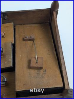 Title Antique Wood Tabletop Hand Crank Roller Organ Organette No Cobs As Is