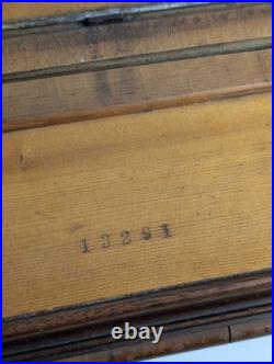 Title Antique Wood Tabletop Hand Crank Roller Organ Organette No Cobs As Is