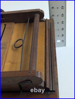 Title Antique Wood Tabletop Hand Crank Roller Organ Organette No Cobs As Is