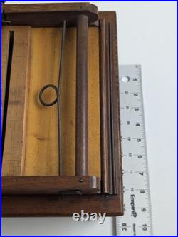 Title Antique Wood Tabletop Hand Crank Roller Organ Organette No Cobs As Is