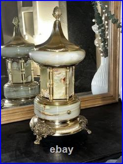 Unique Brevettato Italy Marble Cigarette/Lipstick Musical Carousel