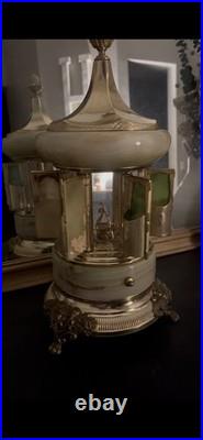 Unique Brevettato Italy Marble Cigarette/Lipstick Musical Carousel