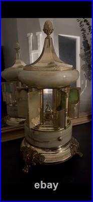 Unique Brevettato Italy Marble Cigarette/Lipstick Musical Carousel