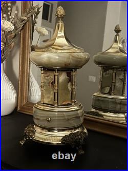 Unique Brevettato Italy Marble Cigarette/Lipstick Musical Carousel