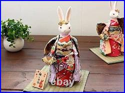 Usagi Doll Music Box Ii hi tabidachi Rabbit Posture Cute Japanese Kimono