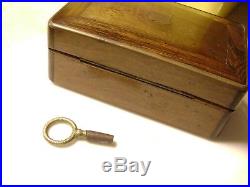 VERY RARE 1870's -Small 3 Air Cylinder Music Box Swiss Antique numbered plate