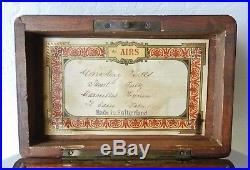 VERY RARE Earliest Thorens c1870 4 Air Cylinder Music Box Swiss Antique