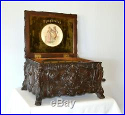 VERY RARE ROCOCO SYMPHONION MUSIC BOX withCHRISTMAS DISK WE SHIP