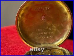 VINTAGE ANTIQUE MID CENTURY REUGE SWISS MUSIC BOX PENDANT Pocket Watch Style
