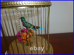 VINTAGE FRENCH BONTEMS SINGING BIRD CAGE BIRD MECHANICAL AUTOMATON (Watch Video)