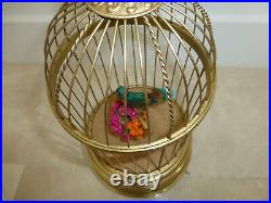 VINTAGE FRENCH BONTEMS SINGING BIRD CAGE BIRD MECHANICAL AUTOMATON (Watch Video)