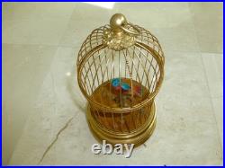VINTAGE FRENCH BONTEMS SINGING BIRD CAGE BIRD MECHANICAL AUTOMATON (Watch Video)
