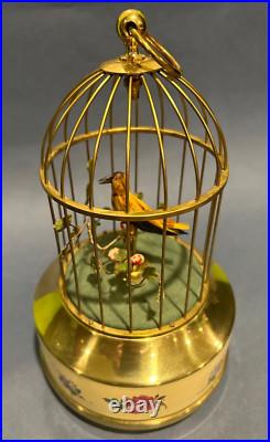 VINTAGE GERMAN SINGING BIRD CAGE MUSIC BOX AUTOMATON (See Video) -GRIESBAUM