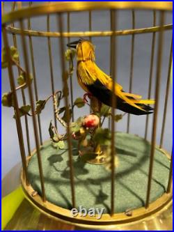 VINTAGE GERMAN SINGING BIRD CAGE MUSIC BOX AUTOMATON (See Video) -GRIESBAUM