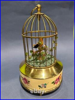 VINTAGE GERMAN SINGING BIRD CAGE MUSIC BOX AUTOMATON (See Video) -GRIESBAUM