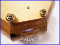 VINTAGE ITALIAN INLAID WOOD REUGE MUSICAL JEWELRY BOX WithKEY LARGE 14.75x7.25x3.7