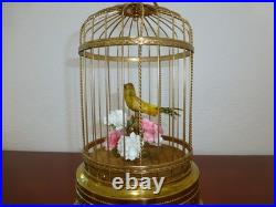 VINTAGE JAPANESE SINGING BIRD CAGE TOP QUALITY MODEL (Watch The Video) VINTAGE JAPANESE SINGING BIRD CAGE TOP QUALITY MODEL (Watch The Video)