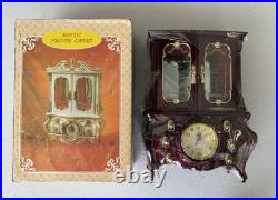 VINTAGE Musical Jewelry Cabinet Music Box Ballerina Clock NEW