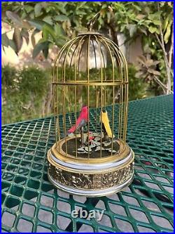 VINTAGE REUGE SWISS Automation 2 BIRD CAGE Wind Up MUSIC READ PLS