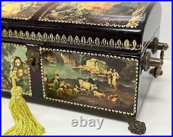 VINTAGE Reuge Sainte Croix CH 4 / 50 Music Box Switzerland Romance Scenes Mozart