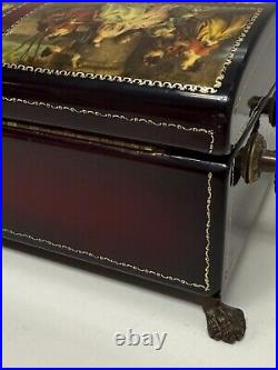 VINTAGE Reuge Sainte Croix CH 4 / 50 Music Box Switzerland Romance Scenes Mozart