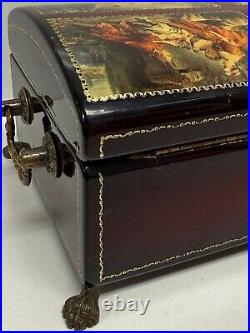 VINTAGE Reuge Sainte Croix CH 4 / 50 Music Box Switzerland Romance Scenes Mozart