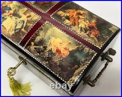 VINTAGE Reuge Sainte Croix CH 4 / 50 Music Box Switzerland Romance Scenes Mozart