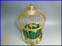 VINTAGE SINGING BIRD CAGE MUSIC BOX AUTOMATON RARE TO FIND MODEL (Watch Video)