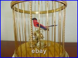 VINTAGE SWISS REUGE SINGING BIRD CAGE BIRD AUTOMATON MUSIC BOX (Watch The Video)