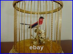 VINTAGE SWISS REUGE SINGING BIRD CAGE BIRD AUTOMATON MUSIC BOX (Watch The Video)