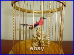 VINTAGE SWISS REUGE SINGING BIRD CAGE BIRD AUTOMATON MUSIC BOX (Watch The Video)