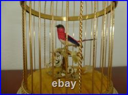 VINTAGE SWISS REUGE SINGING BIRD CAGE BIRD AUTOMATON MUSIC BOX (Watch The Video)