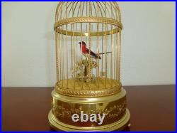 VINTAGE SWISS REUGE SINGING BIRD CAGE BIRD AUTOMATON MUSIC BOX (Watch The Video)