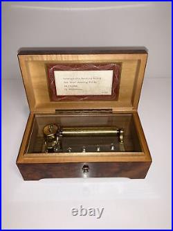 VINTAGE Swiss Music Box, 4/50 THORENS #450 Signed Works Great