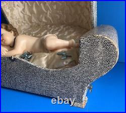 VINTAGE-WAX BABY JESUS-MUSIC BOX-AUTOMATON-by PANTALEONE-see VIDEO-WORKS