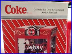 VINTAGE and RARE NIB 1997 Coca-Cola Crane Game Music Box Piggy Enesco NEW