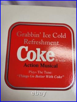VINTAGE and RARE NIB 1997 Coca-Cola Crane Game Music Box Piggy Enesco NEW
