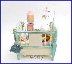 VNTG Enesco Cherished Teddy Crib Music Box Nursery Baby Shower Decor BRAHMS