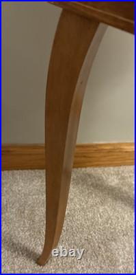 VNTG Italian Inlaid Marquetry Table Reuge Music Box Plays Fascination 16Wx17H