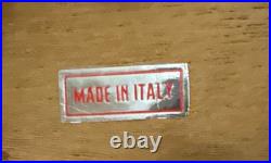 VNTG Italian Inlaid Marquetry Table Reuge Music Box Plays Fascination 16Wx17H