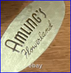 VNTG Italian Inlaid Marquetry Table Reuge Music Box Plays Fascination 16Wx17H