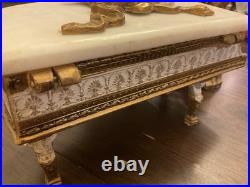 VTG 1920 Swiss Marble & Bronze Music Box Thorens Reuge Grand Piano Bronze Figure