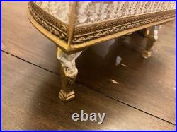 VTG 1920 Swiss Marble & Bronze Music Box Thorens Reuge Grand Piano Bronze Figure